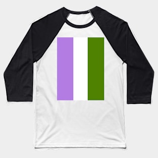 Proud Genderqueer Pride Flag (Proud LGBTQ+ Community Pride Flag) Baseball T-Shirt